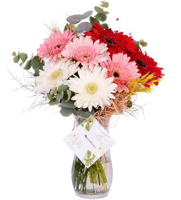 Vazoda Karışık Çiçekler